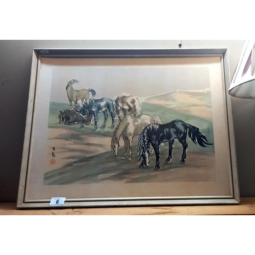 6 - A Chinese horse print COLLECT ONLY