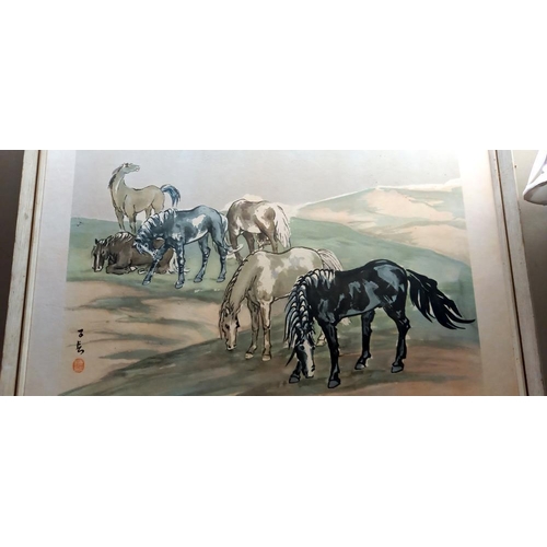 6 - A Chinese horse print COLLECT ONLY