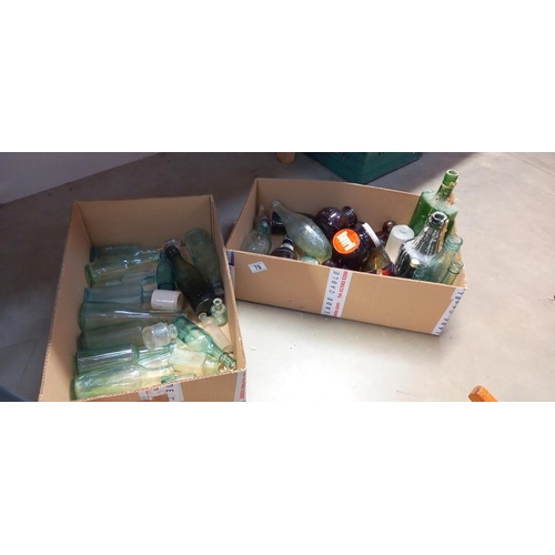 79 - 2 boxes of vintage bottles COLLECT ONLY