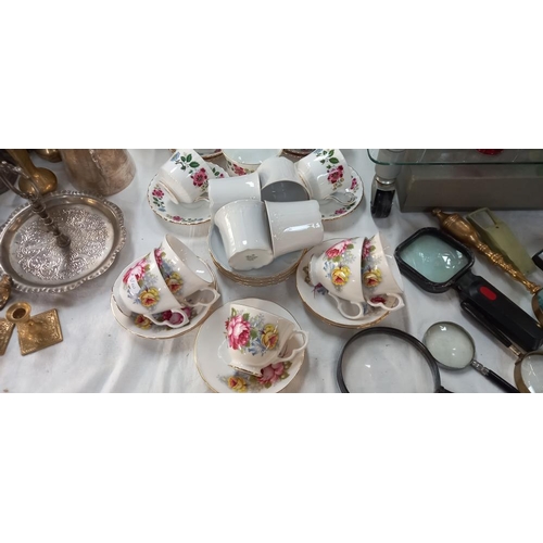 162 - A selection of bone china tea sets