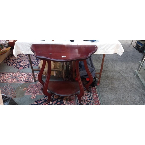 168 - A dark wood stained hall/wall table COLLECT ONLY