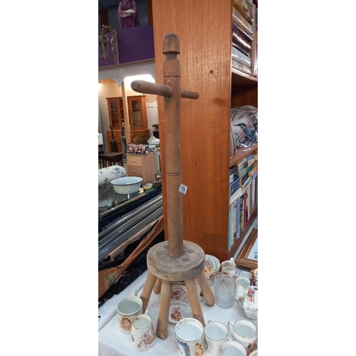 176 - An antique wooden washing posher COLLECT ONLY