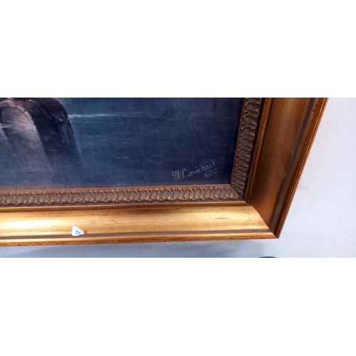 199 - A gilt framed Lincoln Brayford scene. COLLECT ONLY