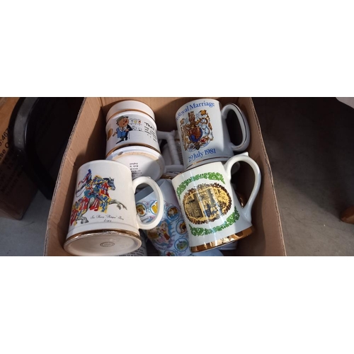 218 - A box of assorted tankards, COLLECT ONLY