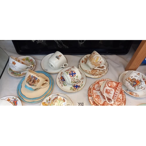 232 - A good selection of Queen Victoria onwards cups and saucers