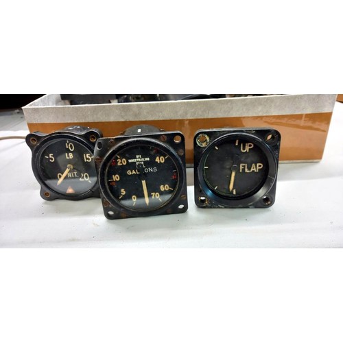 1497 - An Air Ministry Astro Compass Mk11 6A/1174 and a quantity of aircraft instruments.