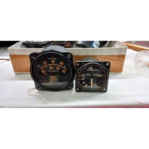 1497 - An Air Ministry Astro Compass Mk11 6A/1174 and a quantity of aircraft instruments.