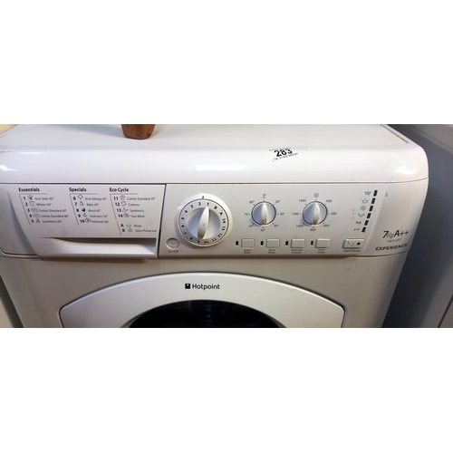 283 - A Hotpoint HE7L492 experience washing machine COLLECT ONLY