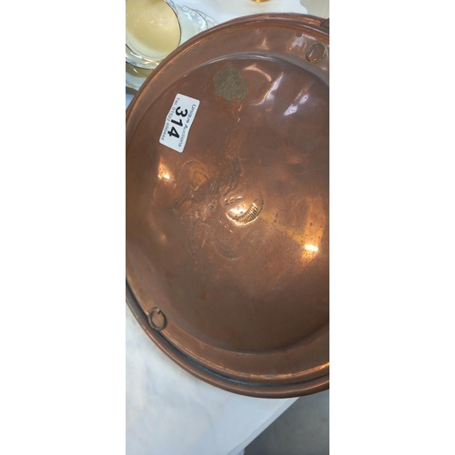 314 - 2 copper warming pans, COLLECT ONLY