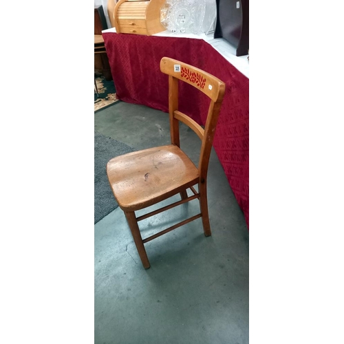 325 - A vintage oak school chair