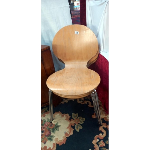 331 - A set of six Danish style chairs, COLLECT ONLY