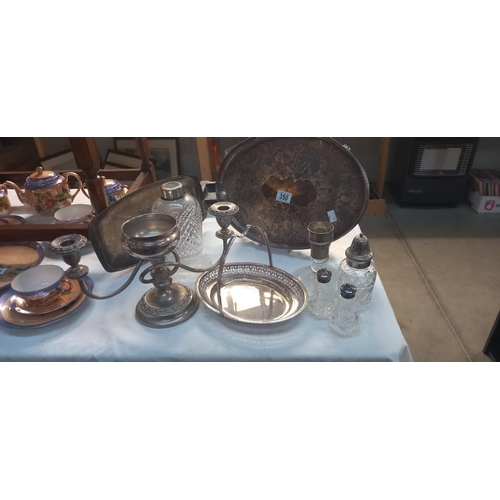 350 - A quantity of silver plate etc