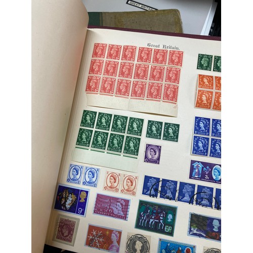 1180D - A collection of stamps including albums. Albums include GB including Victoria and later. Some mint b... 