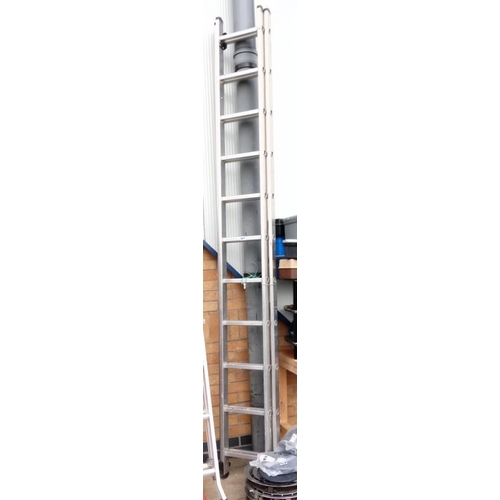 507 - An as new double aluminium ladder COLLECT ONLY.