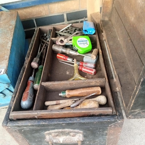 561 - An old pine tool chest (Full)