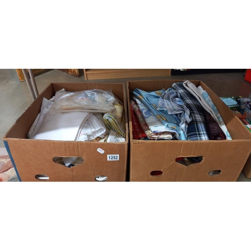 1252 - 2 Boxes of material COLLECT ONLY