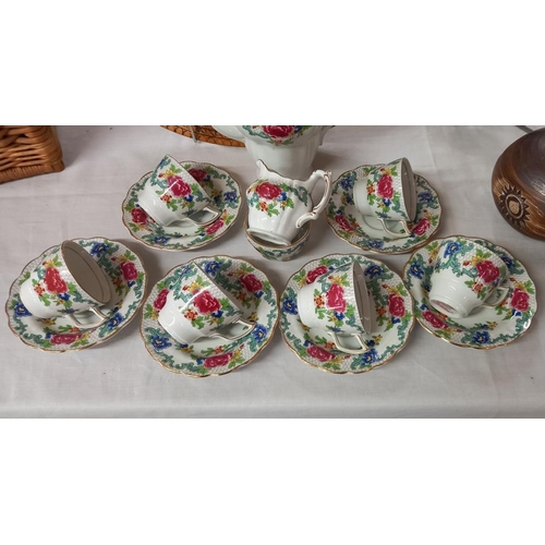 1259 - A Booths vintage 15 piece tea set COLLECT ONLY