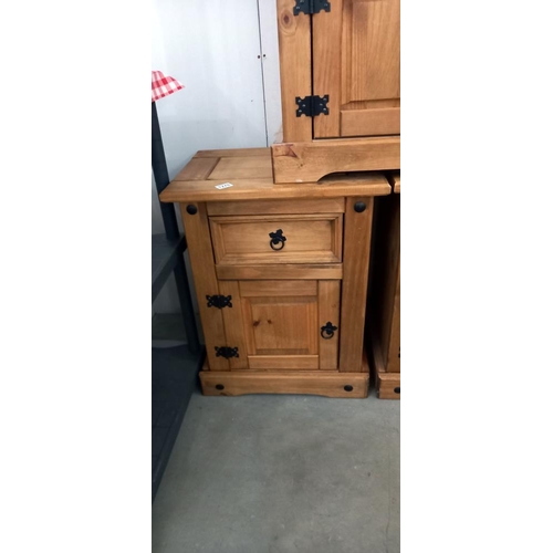 1278 - A pine bedside cabinet COLLECT ONLY