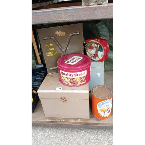 753 - A quantity of metal cases, tins etc COLLECT ONLY