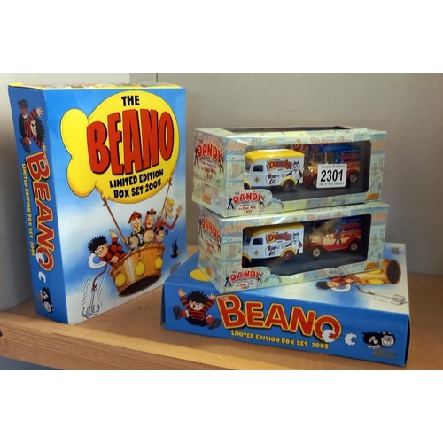 2301 - The Beano Lledo boxed limited edition set 2005 x 2 & The Dandy x 2