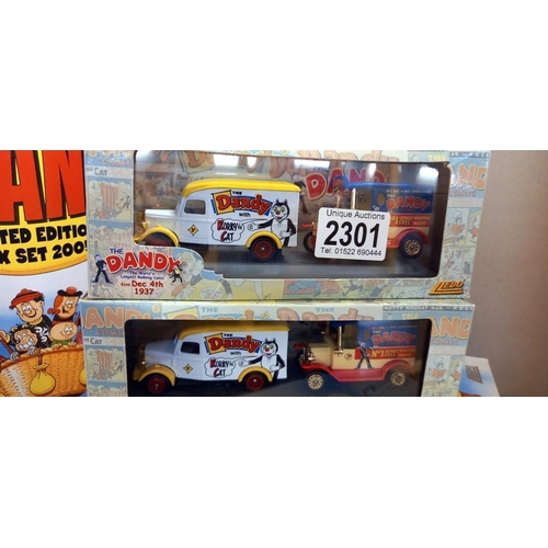 2301 - The Beano Lledo boxed limited edition set 2005 x 2 & The Dandy x 2