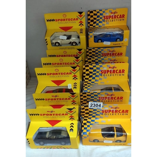 2304 - A Maisto supercar collection of model cars