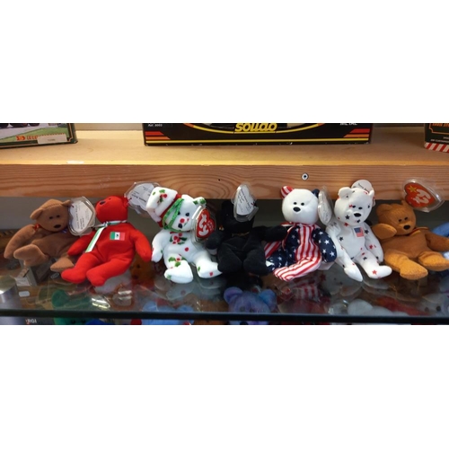 2309 - A good lot of TY Beanie babies , Teenie Babies & 2 TY bears