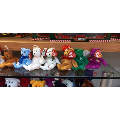 2309 - A good lot of TY Beanie babies , Teenie Babies & 2 TY bears