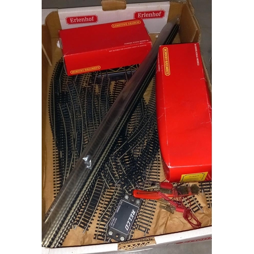 2347 - 2 Boxes of '00' gauge railway accessories including track power controller etc