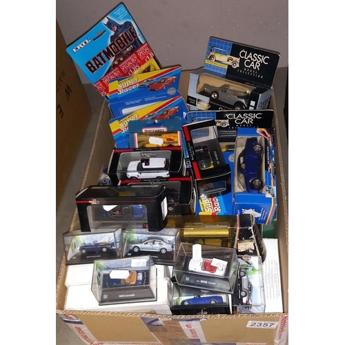 2357 - A large box of mixed make & scale diecast including matchbox