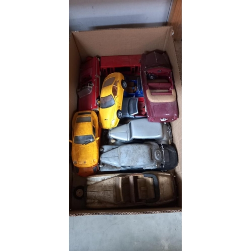 2374 - A quantity of large scale die cast model cars, in as found condition