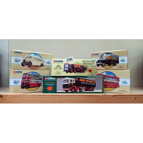 2386 - 6 boxed Corgi classics including Stobart & Daimler Fleetline etc ( 98454, 20901, 23101, 97857, 97826... 