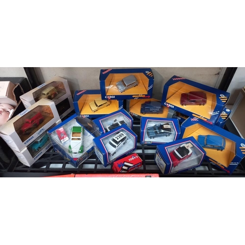 2389 - A quantity of boxed mainly Corgi mini diecast models including Citroen 2CV etc