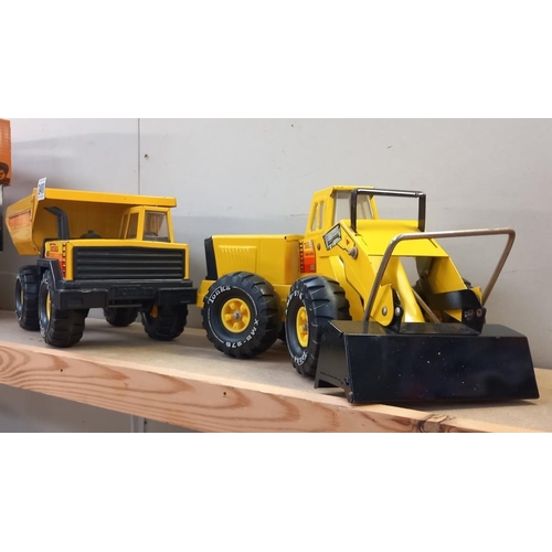 2400 - A Vintage Tonka bulldozer & truck