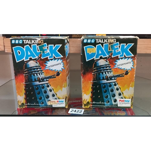 2422 - 2 Boxed Palitoy Doctor Who Daleks complete but untested