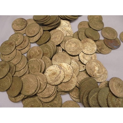 1119 - A large collection of George III gaming tokens/good old days.