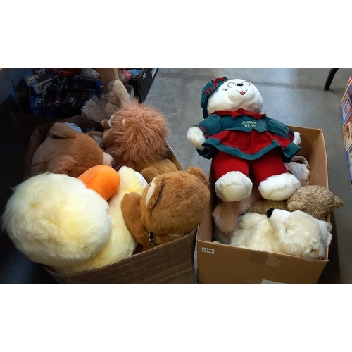 2358 - 2 Boxes of Teddies etc