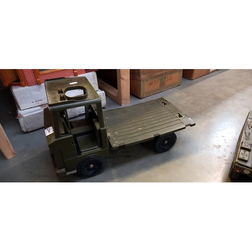 2361 - A vintage 'Cherilea' Action man scale & military armoured car & lorry.