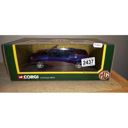 2437 - A boxed Corgi 1/18 scale 46601 MGF 1.8 UVC Roadster