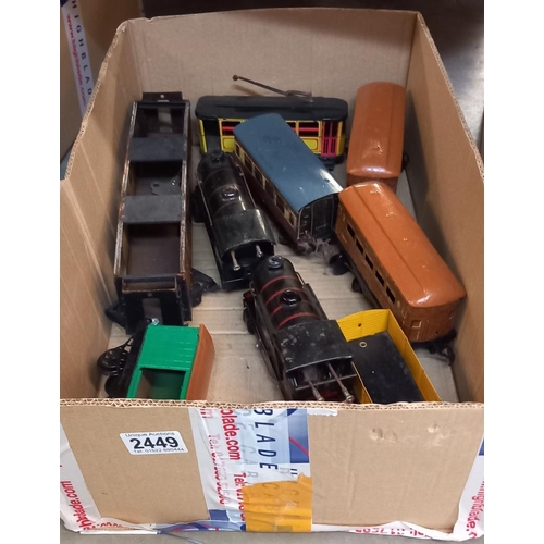 2449 - 2 Hornby '00' gauge trains & A quantity of coaches etc