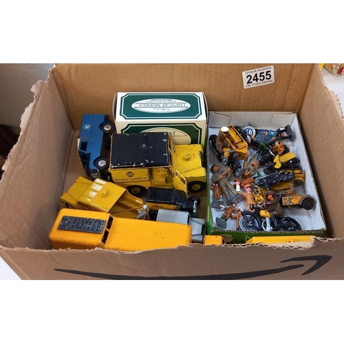 2455 - A quantity of unboxed AA diecast vehicles including Budgie & Dinky etc