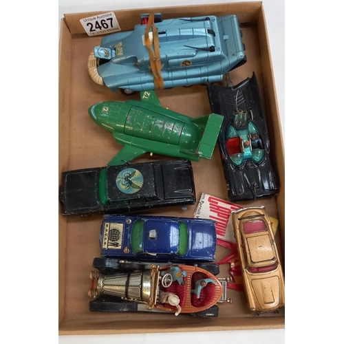 2467 - A good lot of Dinky & Corgi TV related diecast including Batman, James Bond & Thunderbirds etc