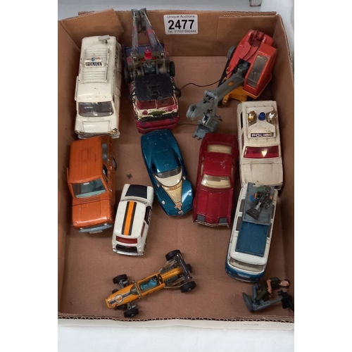 2477 - A quantity of Dinky, Corgi vehicles including mini & Ford Transit etc