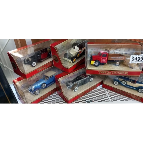 2499 - 13 x Boxed Matchbox models of yesteryear vehicles