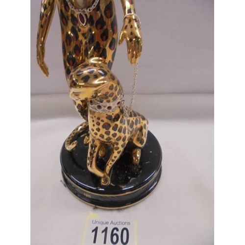 1160 - A boxed Franklin Mint Art Deco style Erte figurine - Leopard Lady