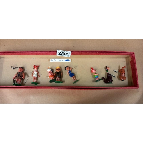 2505 - A quantity of rare unicorn minatures Circa 1987 - 1995 painted white metal figures, The Flintstones ... 