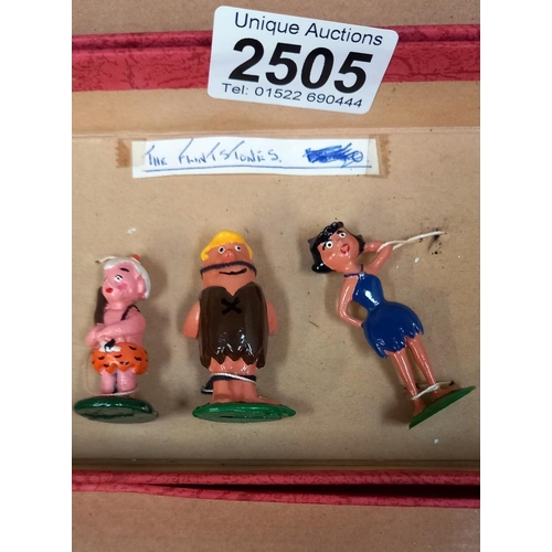 2505 - A quantity of rare unicorn minatures Circa 1987 - 1995 painted white metal figures, The Flintstones ... 