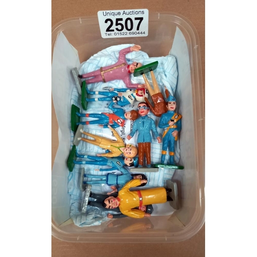 2507 - A quantity of rare unicorn minatures Circa 1987 - 1995 painted white metal figures, Thunderbirds set... 