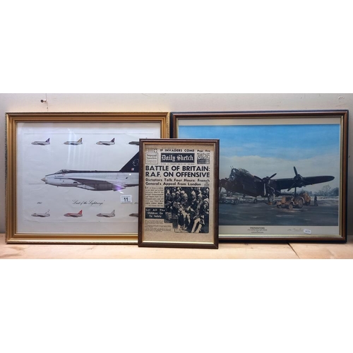 11 - 2x Aircraft prints 'Last of the lightning's  & 'Preparations' Limited Edition 427/850