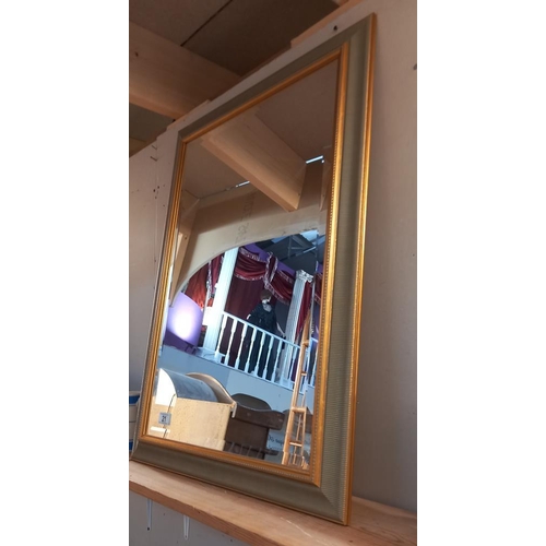 21 - A gilt framed bevel edged mirror, 84cm x 62 cm. COLLECT ONLY